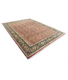 Agra 8'10'' X 11'8'' Hand-Knotted Wool Rug 8'10'' x 11'8'' (265 X 345) / Red / Black