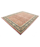 Agra 8'10'' X 11'8'' Hand-Knotted Wool Rug 8'10'' x 11'8'' (265 X 345) / Red / Black
