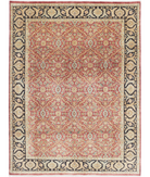 Agra 8'10'' X 11'8'' Hand-Knotted Wool Rug 8'10'' x 11'8'' (265 X 345) / Red / Black