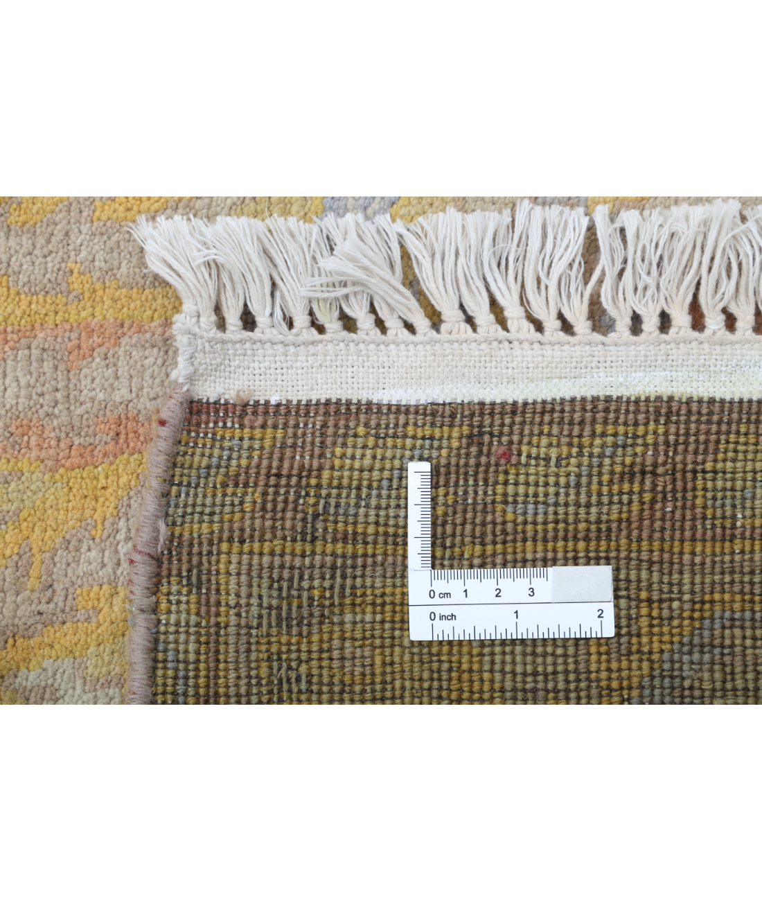 Agra 12'0'' X 18'2'' Hand-Knotted Wool Rug 12'0'' x 18'2'' (268 X 350) / Gold / Grey
