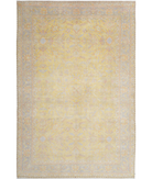 Agra 12'0'' X 18'2'' Hand-Knotted Wool Rug 12'0'' x 18'2'' (268 X 350) / Gold / Grey
