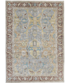 Agra 8'1'' X 11'4'' Hand-Knotted Wool Rug 8'1'' x 11'4'' (268 X 363) / Grey / Brown