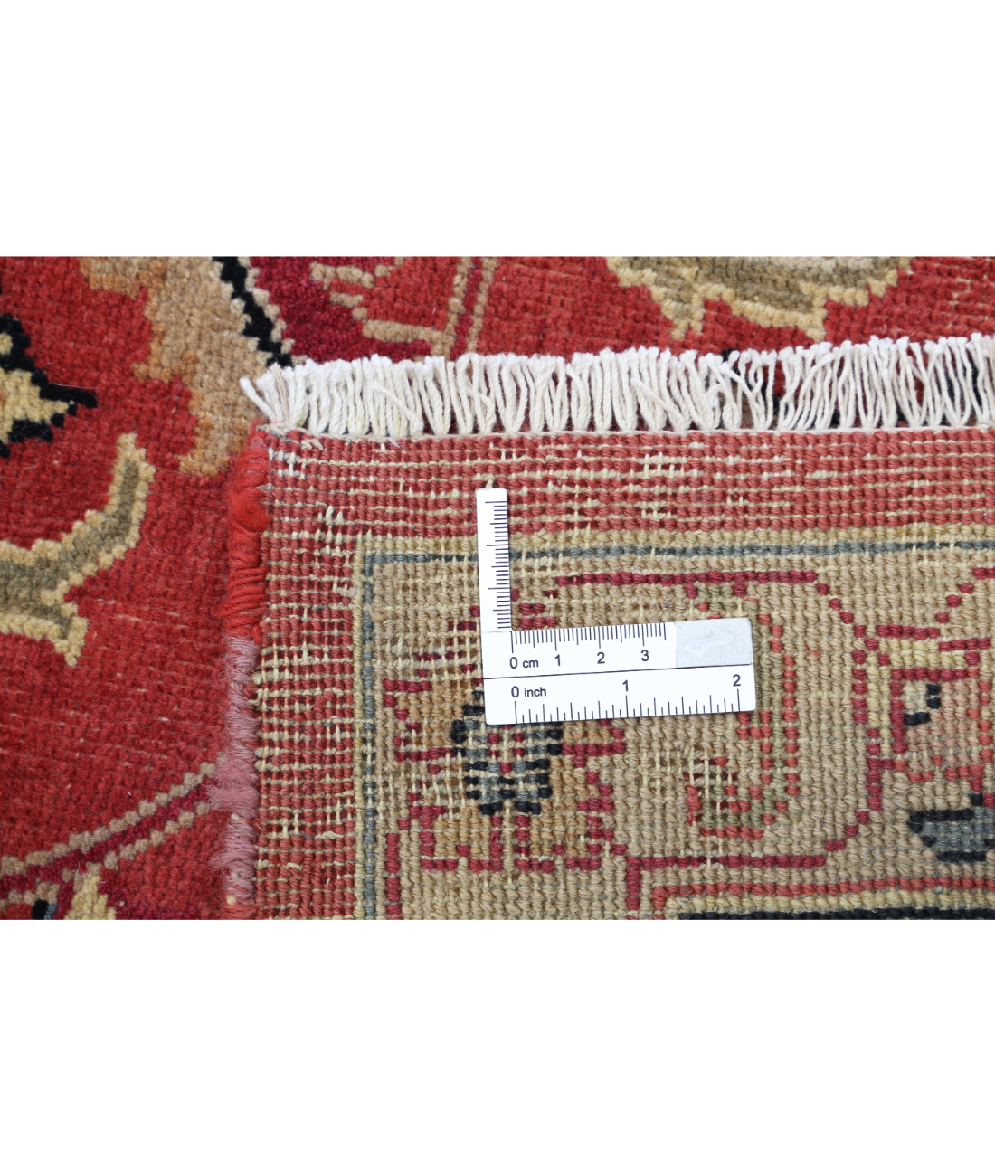 Agra 9'5'' X 12'5'' Hand-Knotted Wool Rug 9'5'' x 12'5'' (75 X 580) / Red / Black