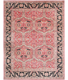 Agra 9'5'' X 12'5'' Hand-Knotted Wool Rug 9'5'' x 12'5'' (75 X 580) / Red / Black