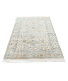 Agra 3'11'' X 6'0'' Hand-Knotted Wool Rug 3'11'' x 6'0'' (75 X 303) / Ivory / Grey