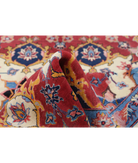 Agra 5'0'' X 7'0'' Hand-Knotted Wool Rug 5'0'' x 7'0'' (60 X 123) / Red / Blue