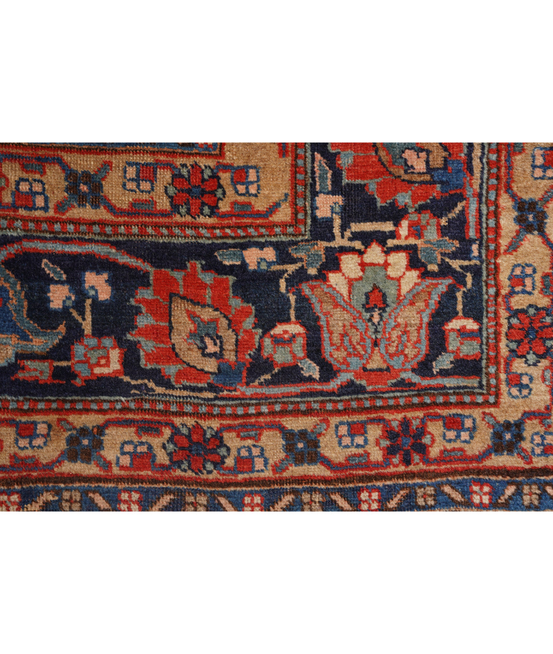 Tabriz 9' 0" X 12' 3" Hand-Knotted Wool Rug 9' 0" X 12' 3" (274 X 373) / Rust / Blue