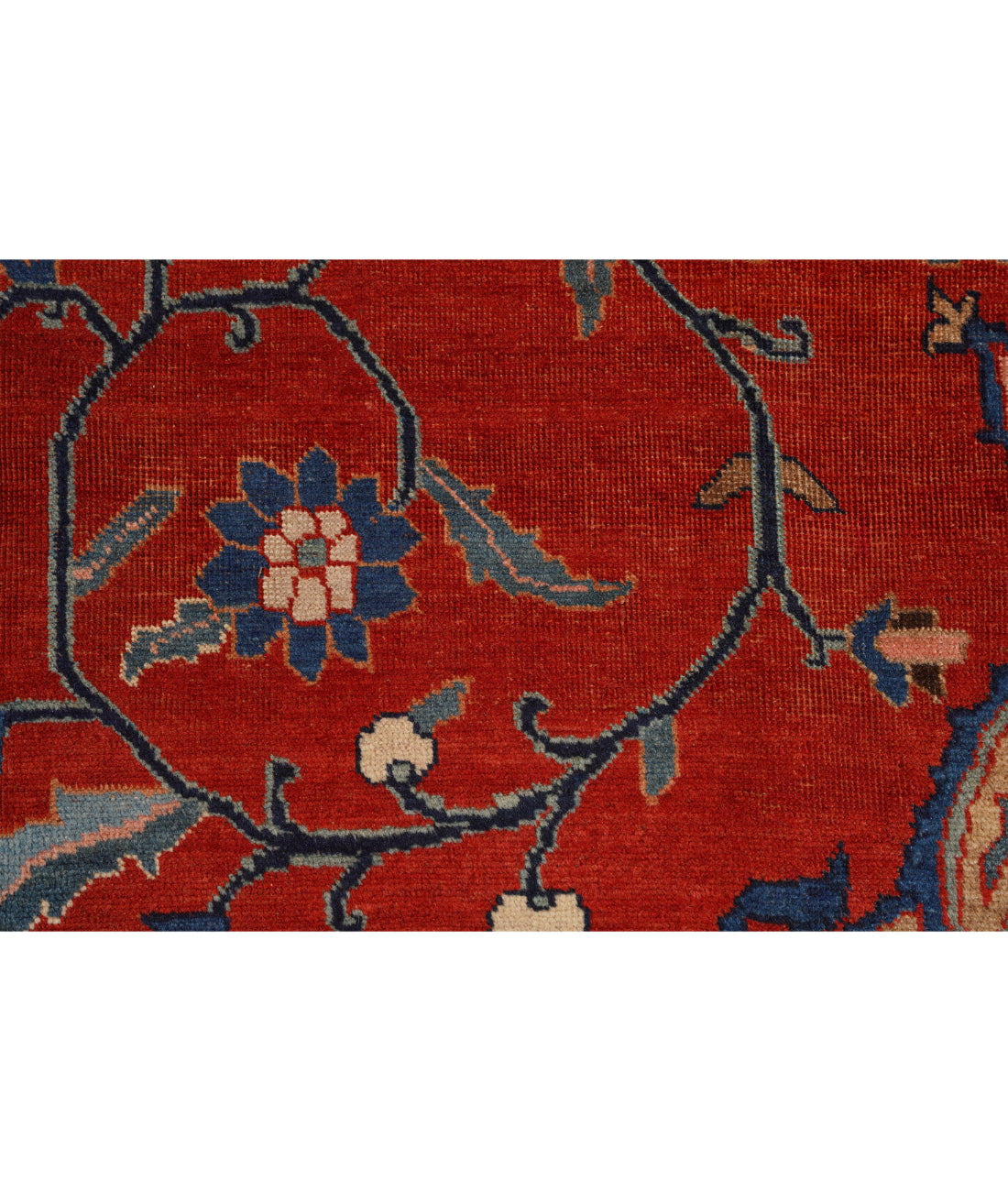 Tabriz 9' 0" X 12' 3" Hand-Knotted Wool Rug 9' 0" X 12' 3" (274 X 373) / Rust / Blue