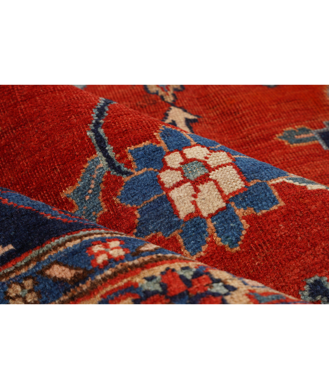 Tabriz 9' 0" X 12' 3" Hand-Knotted Wool Rug 9' 0" X 12' 3" (274 X 373) / Rust / Blue