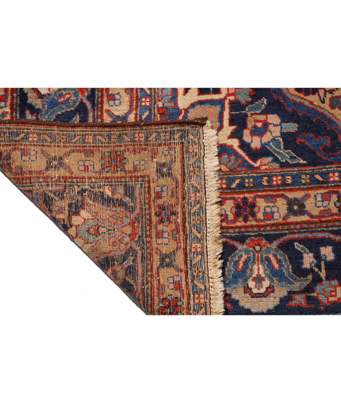 Tabriz 9' 0" X 12' 3" Hand-Knotted Wool Rug 9' 0" X 12' 3" (274 X 373) / Rust / Blue