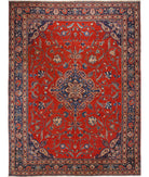 Tabriz 9' 0" X 12' 3" Hand-Knotted Wool Rug 9' 0" X 12' 3" (274 X 373) / Rust / Blue