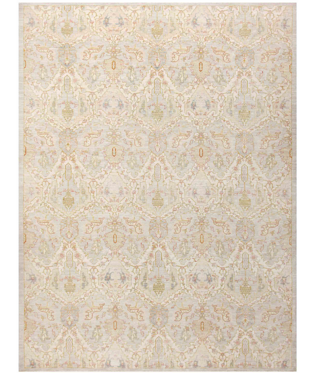 Hand Knotted Artemix Wool Rug 10' 3" X 13' 8" 10' 3" X 13' 8" (312 X 417) / Grey / Ivory