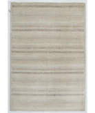 Hand Knotted Artemix Wool Rug 4' 0" X 5' 8" 4' 0" X 5' 8" (122 X 173) / Ivory / Brown