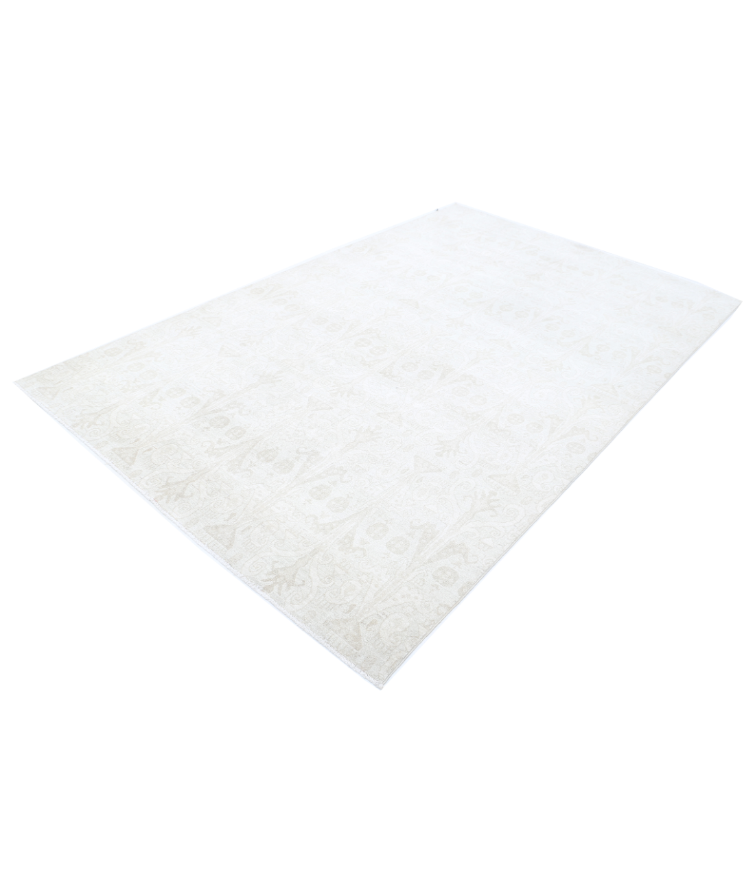 Hand Knotted Artemix Wool Rug 5' 10" X 9' 5" 5' 10" X 9' 5" (178 X 287) / Teal / Teal