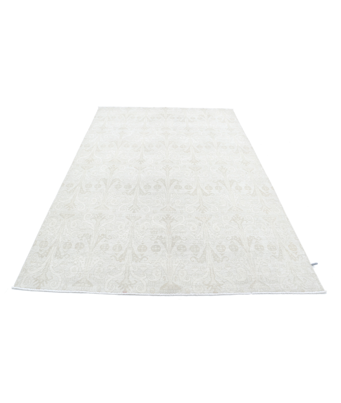 Hand Knotted Artemix Wool Rug 5' 10" X 9' 5" 5' 10" X 9' 5" (178 X 287) / Teal / Teal