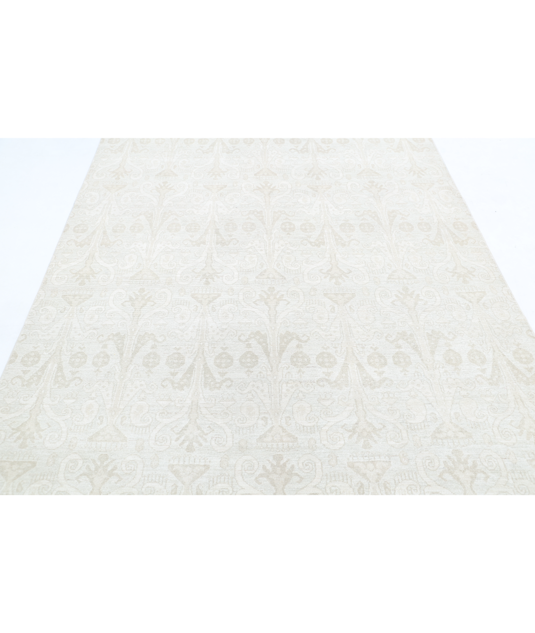 Hand Knotted Artemix Wool Rug 5' 10" X 9' 5" 5' 10" X 9' 5" (178 X 287) / Teal / Teal