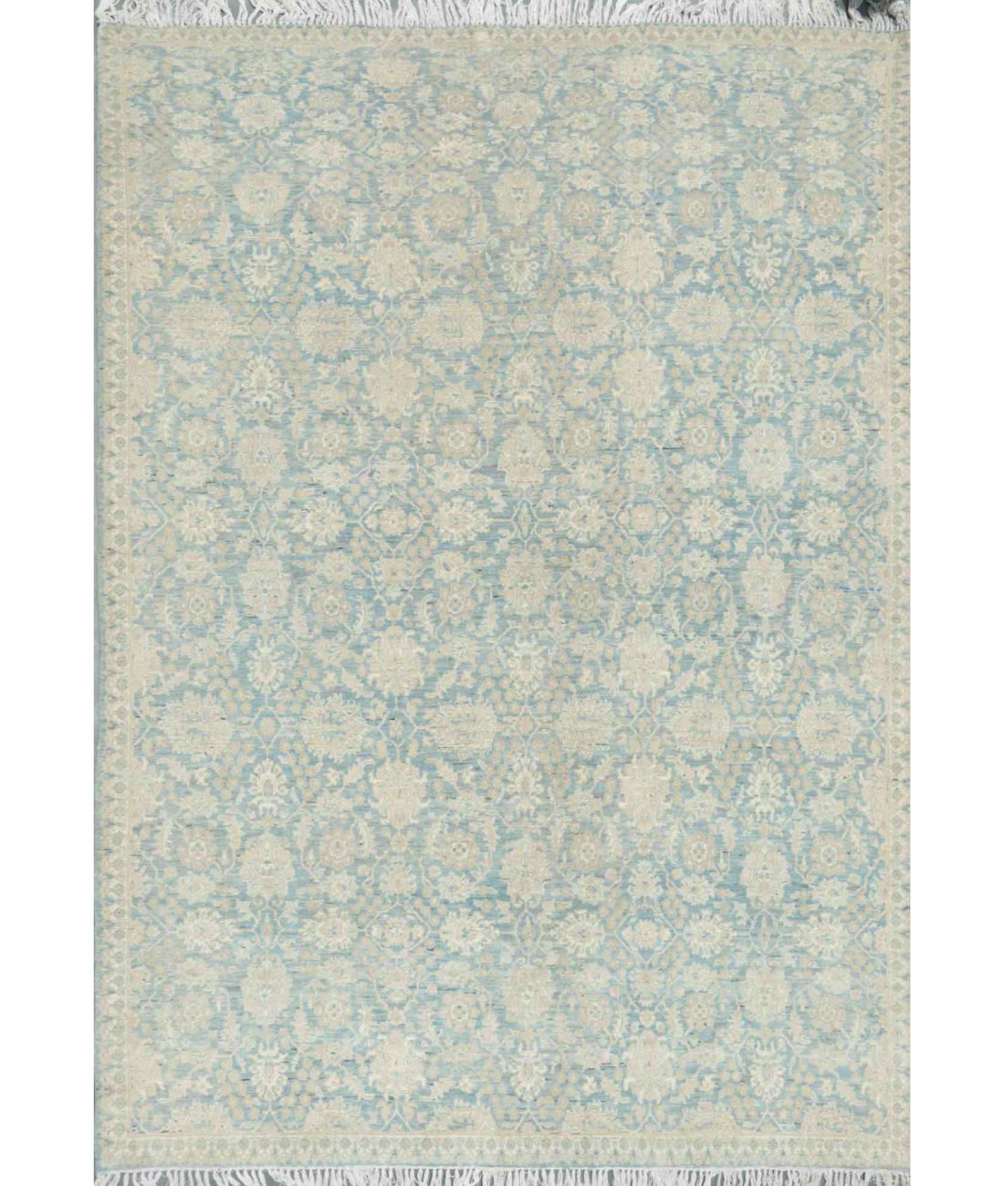 Hand Knotted Artemix Wool Rug 8' 0" X 10' 8" 8' 0" X 10' 8" (244 X 325) / Blue / Ivory