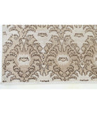 Artemix 4' 4" X 5' 4" Hand-Knotted Wool Rug 4' 4" X 5' 4" (132 X 163) / Ivory / Taupe