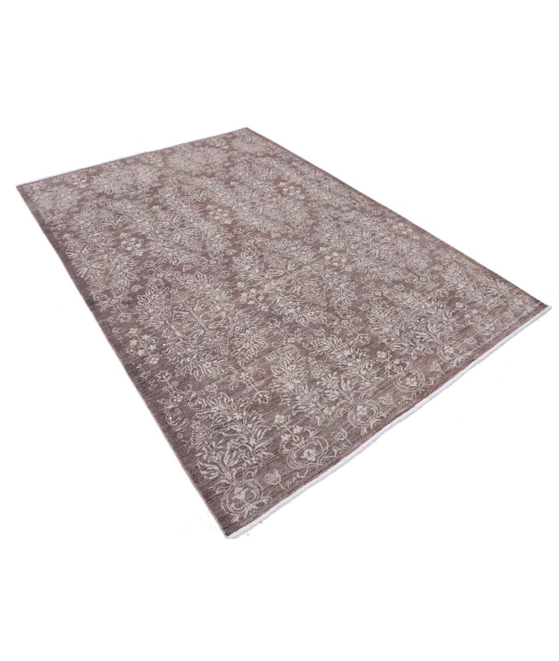 Hand Knotted Artemix Wool Rug 5' 11" X 8' 7" 5' 11" X 8' 7" (180 X 262) / Brown / Brown