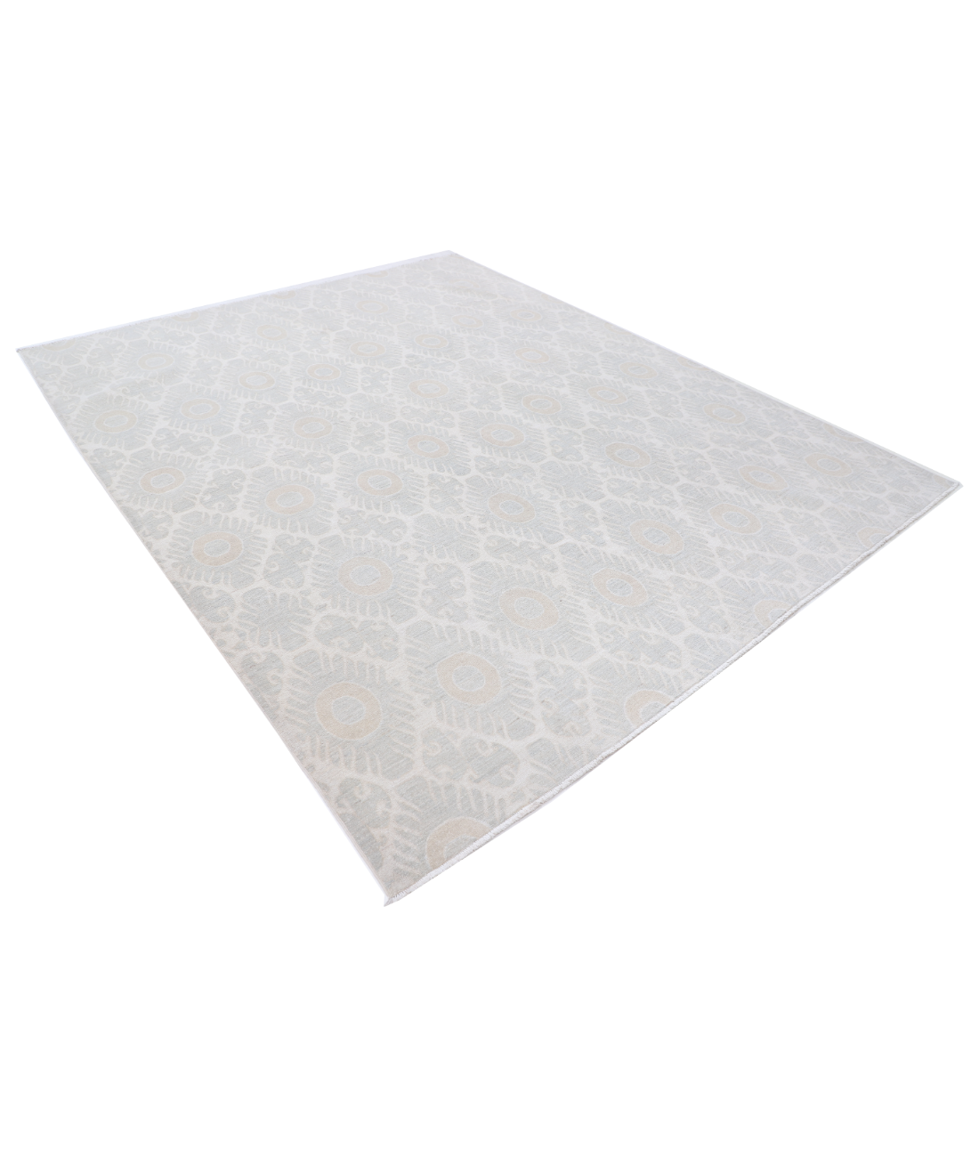 Hand Knotted Artemix Wool Rug 7' 9" X 9' 6" 7' 9" X 9' 6" (236 X 290) / Ivory / Grey