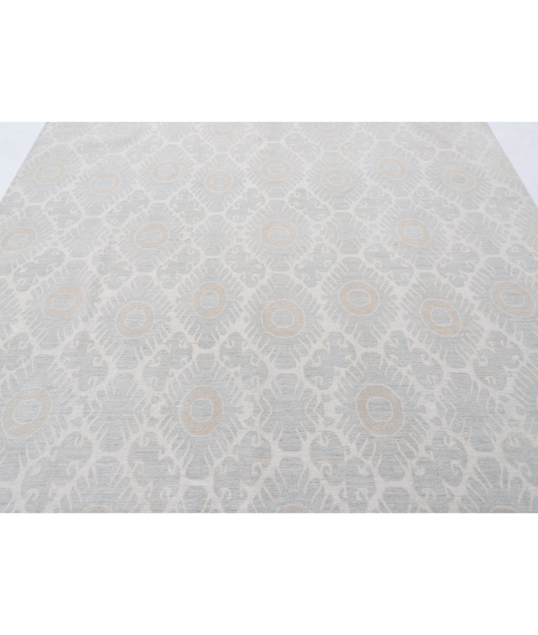 Hand Knotted Artemix Wool Rug 7' 9" X 9' 6" 7' 9" X 9' 6" (236 X 290) / Ivory / Grey