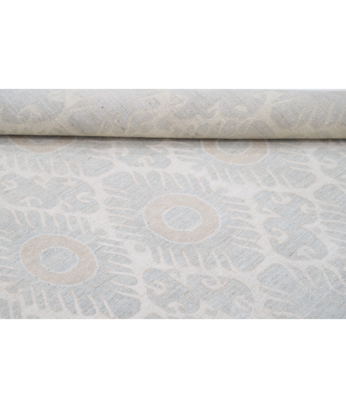 Hand Knotted Artemix Wool Rug 7' 9" X 9' 6" 7' 9" X 9' 6" (236 X 290) / Ivory / Grey