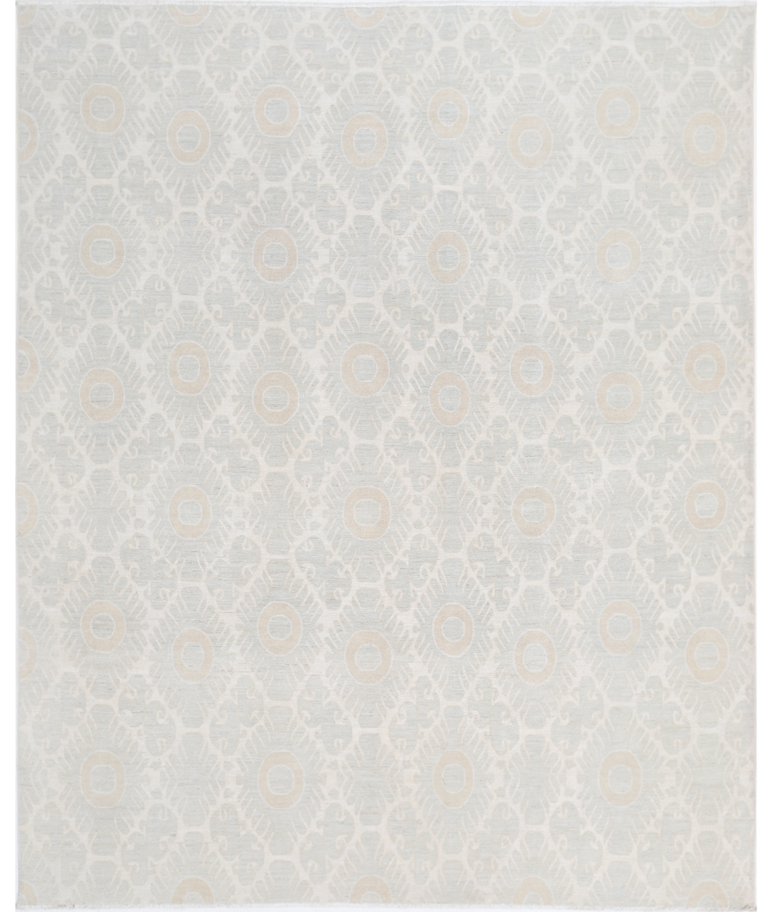 Hand Knotted Artemix Wool Rug 7' 9" X 9' 6" 7' 9" X 9' 6" (236 X 290) / Ivory / Grey