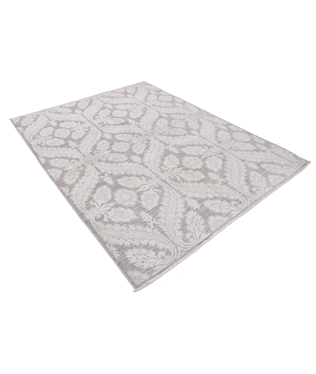 Hand Knotted Artemix Wool Rug 6' 2" X 8' 1" 6' 2" X 8' 1" (188 X 246) / Brown / Ivory