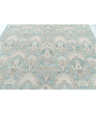 Hand Knotted Artemix Wool Rug 7' 11" X 9' 5" 7' 11" X 9' 5" (241 X 287) / Green / Ivory