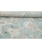 Hand Knotted Artemix Wool Rug 7' 11" X 9' 5" 7' 11" X 9' 5" (241 X 287) / Green / Ivory