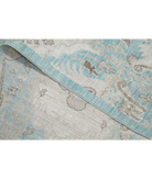 Hand Knotted Artemix Wool Rug 7' 11" X 9' 5" 7' 11" X 9' 5" (241 X 287) / Green / Ivory