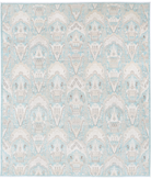 Hand Knotted Artemix Wool Rug 7' 11" X 9' 5" 7' 11" X 9' 5" (241 X 287) / Green / Ivory