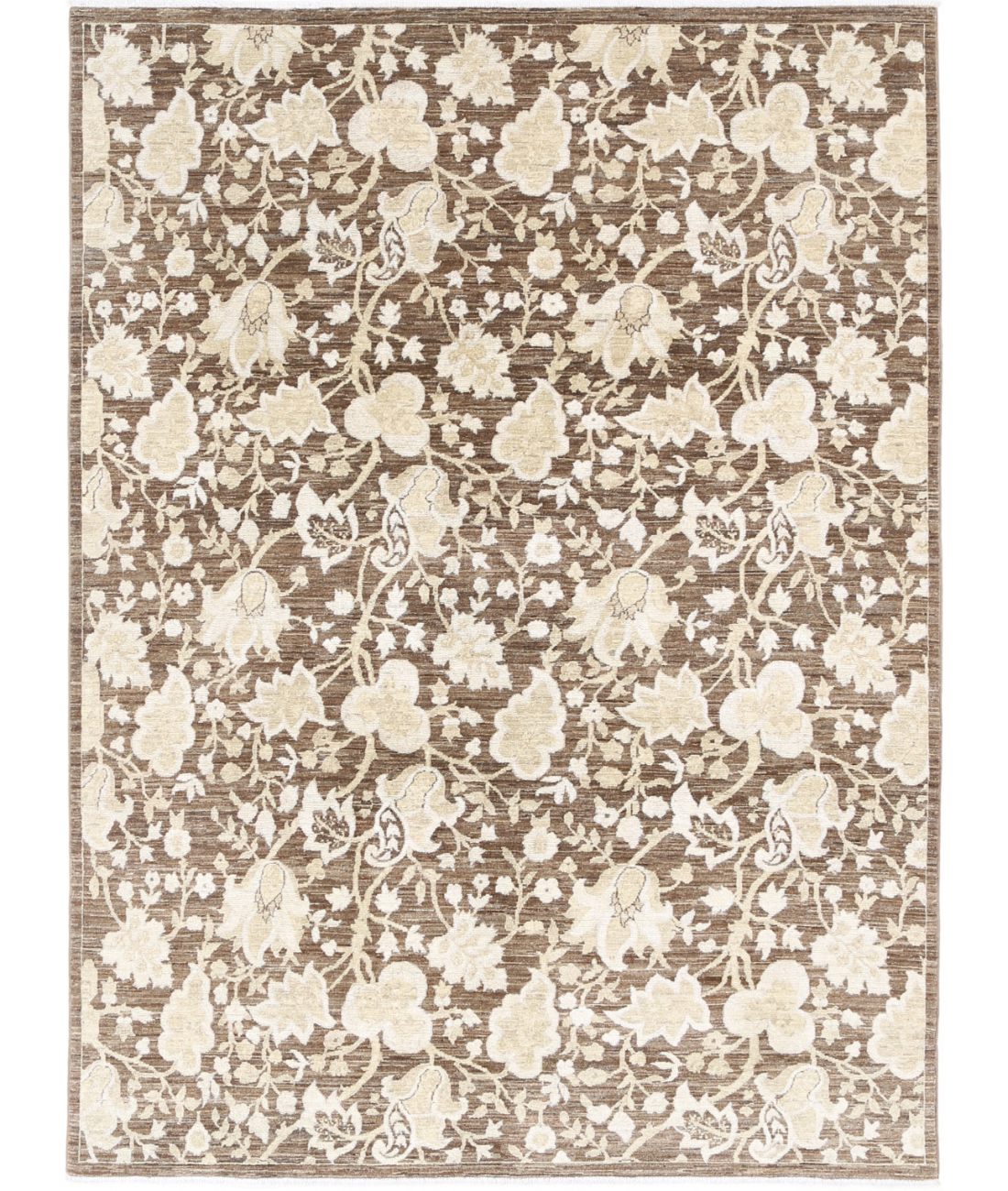 Hand Knotted Artemix Wool Rug 8' 0" X 9' 10" 8' 0" X 9' 10" (244 X 300) / Brown / Brown