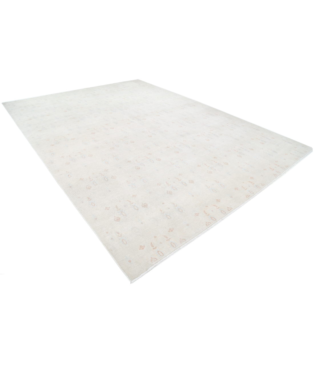 Hand Knotted Artemix Wool Rug 9' 10" X 13' 3" 9' 10" X 13' 3" (300 X 404) / Ivory / Teal