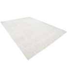 Hand Knotted Artemix Wool Rug 9' 10" X 13' 3" 9' 10" X 13' 3" (300 X 404) / Ivory / Teal