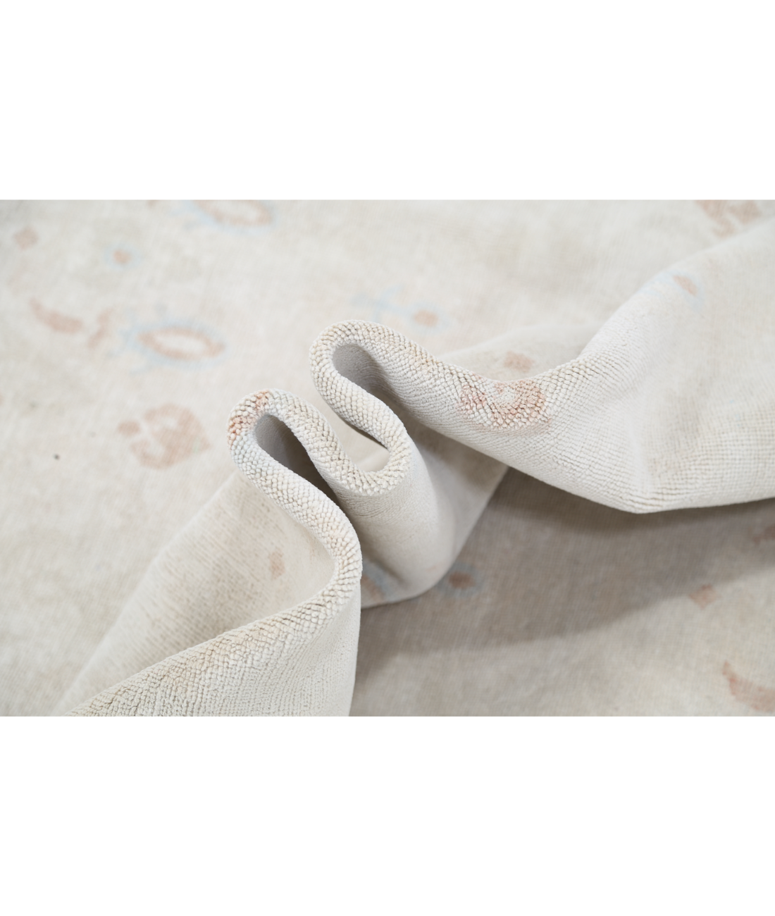 Hand Knotted Artemix Wool Rug 9' 10" X 13' 3" 9' 10" X 13' 3" (300 X 404) / Ivory / Teal