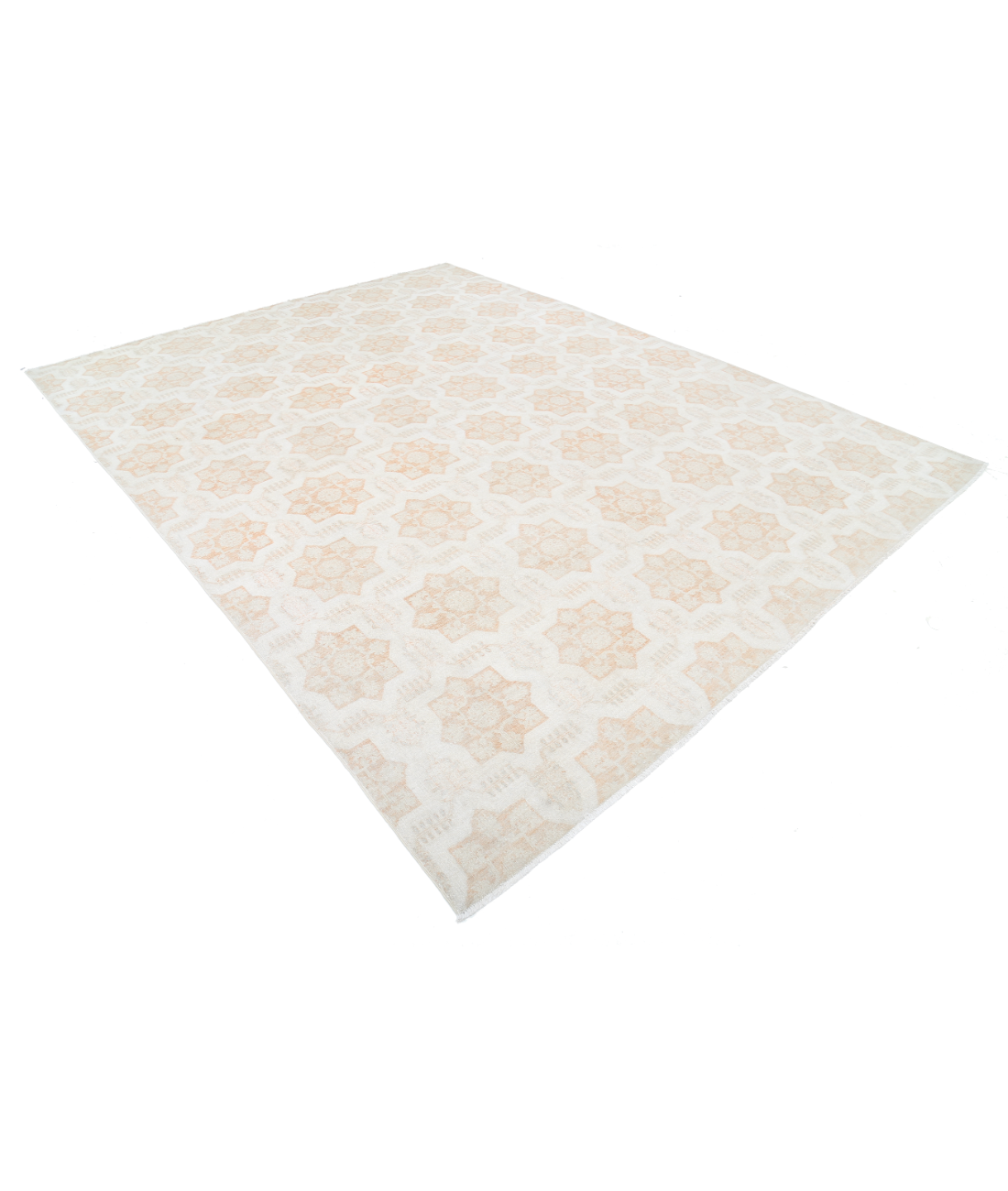 Hand Knotted Artemix Wool Rug 8' 8" X 11' 3" 8' 8" X 11' 3" (264 X 343) / Ivory / Ivory