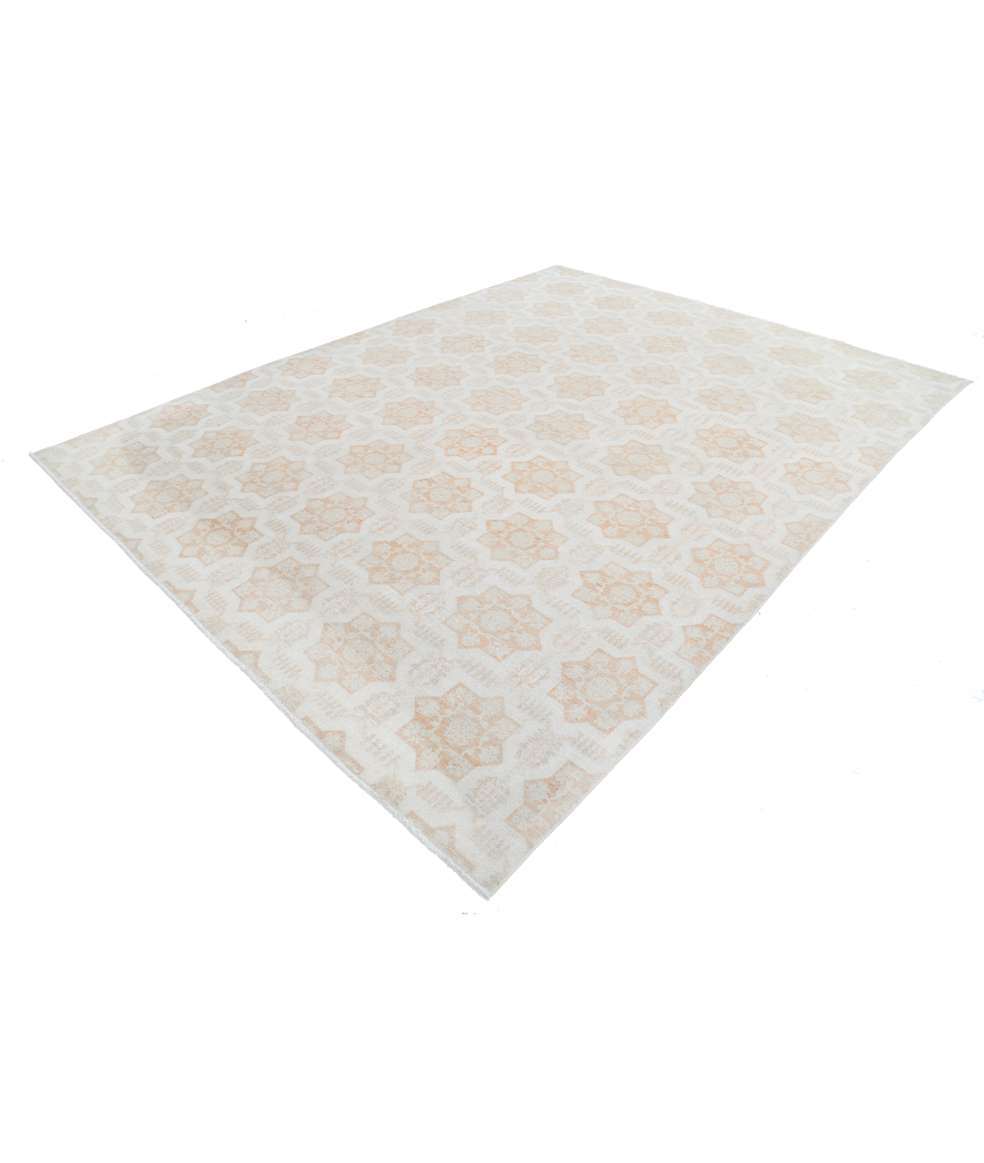 Hand Knotted Artemix Wool Rug 8' 8" X 11' 3" 8' 8" X 11' 3" (264 X 343) / Ivory / Ivory