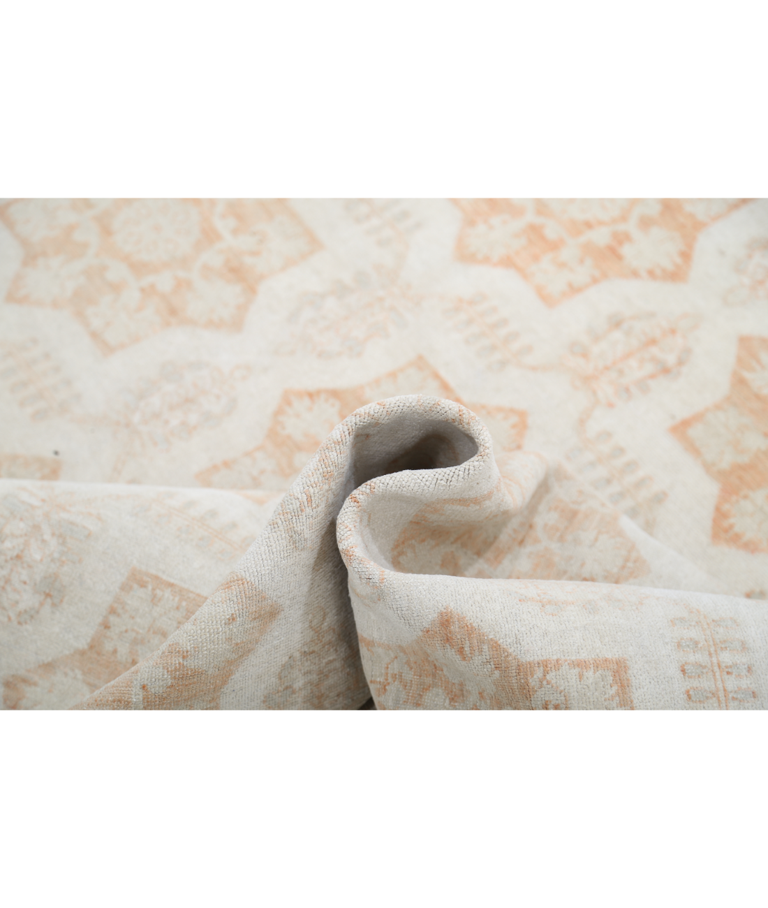 Hand Knotted Artemix Wool Rug 8' 8" X 11' 3" 8' 8" X 11' 3" (264 X 343) / Ivory / Ivory
