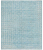 Hand Knotted Artemix Wool & Silk Rug 8' 1" X 9' 9" 8' 1" X 9' 9" (246 X 297) / Blue / Ivory