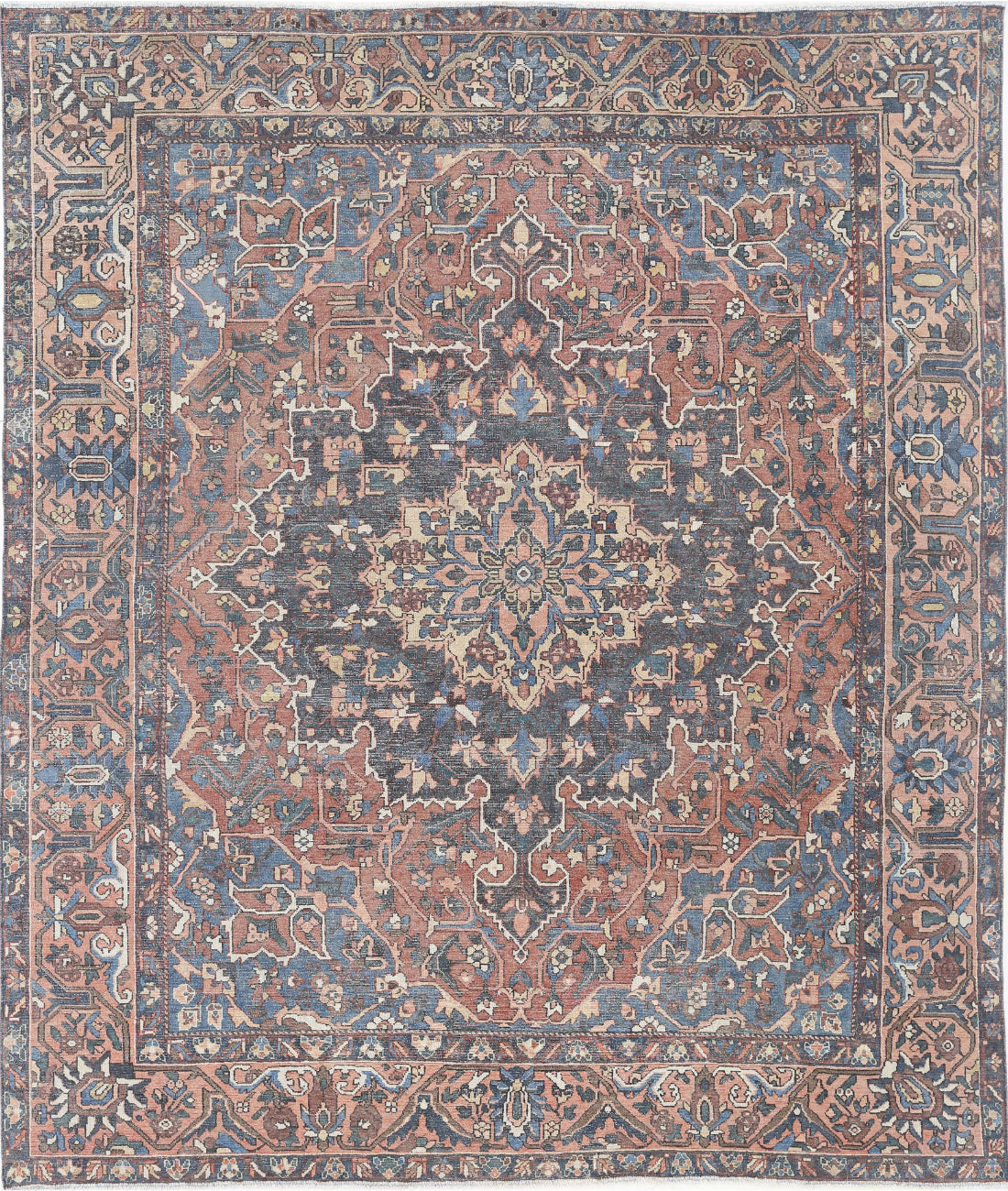 Vintage 10'0'' X 11'11'' Hand-Knotted Wool Rug 10'0'' x 11'11'' (300 X 358) / Rust / Peach