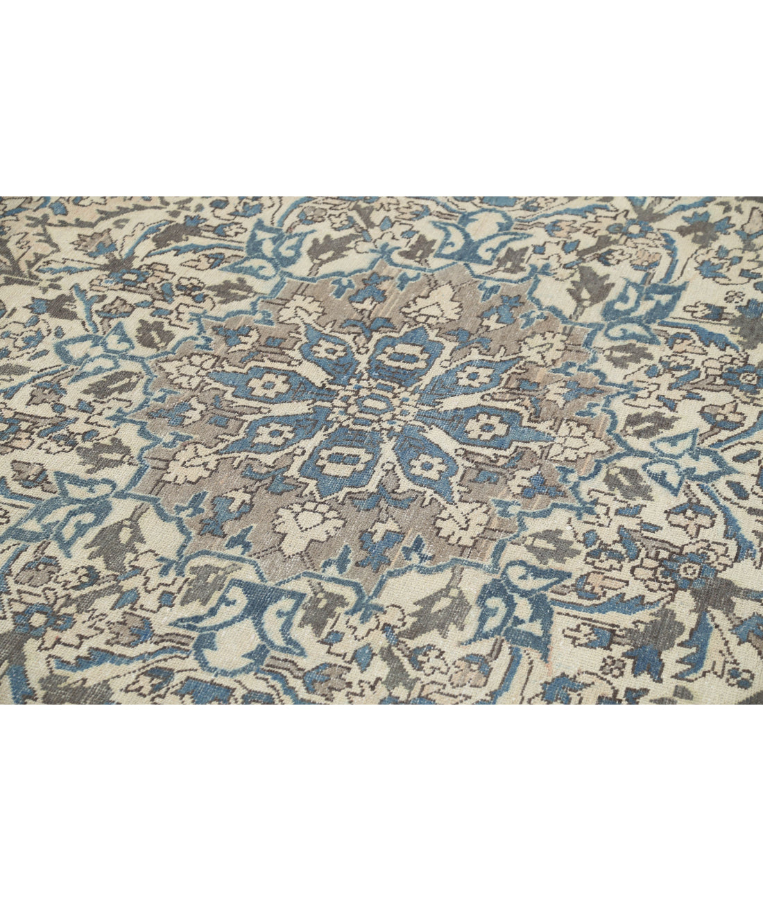 Vintage 9'7'' X 12'4'' Hand-Knotted Wool Rug 9'7'' x 12'4'' (288 X 370) / Ivory / Taupe