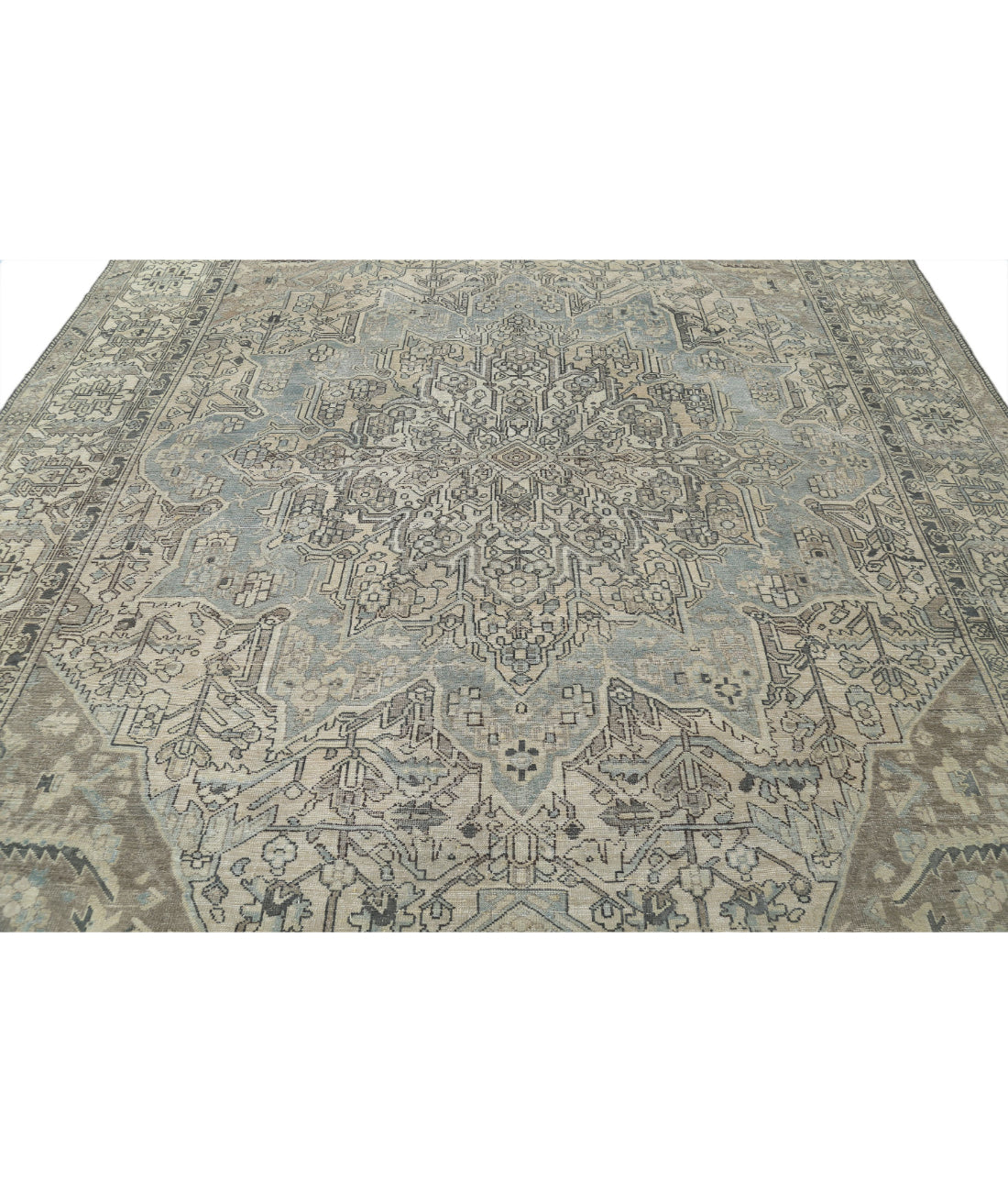 Vintage 10'1'' X 12'3'' Hand-Knotted Wool Rug 10'1'' x 12'3'' (303 X 368) / Grey / Ivory