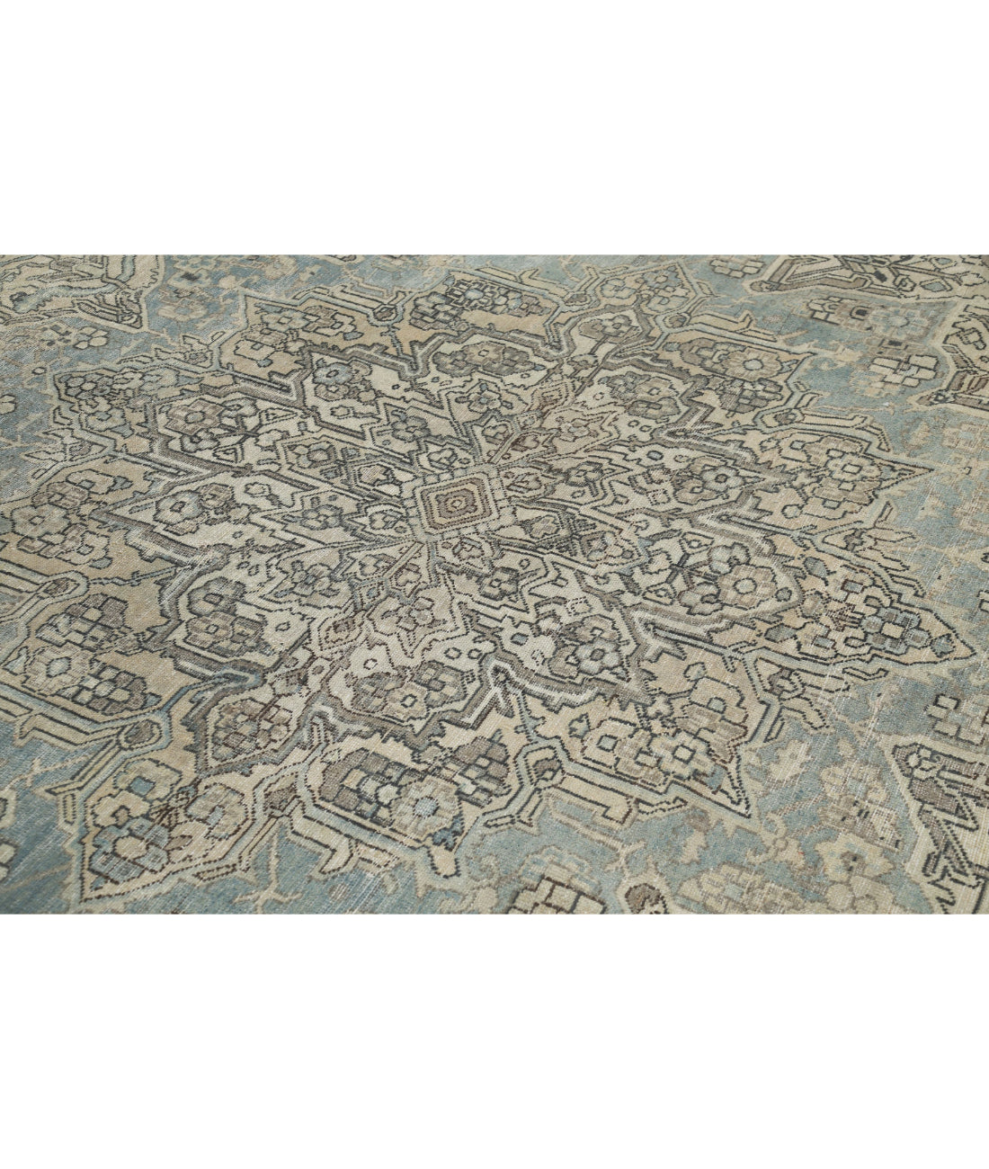 Vintage 10'1'' X 12'3'' Hand-Knotted Wool Rug 10'1'' x 12'3'' (303 X 368) / Grey / Ivory