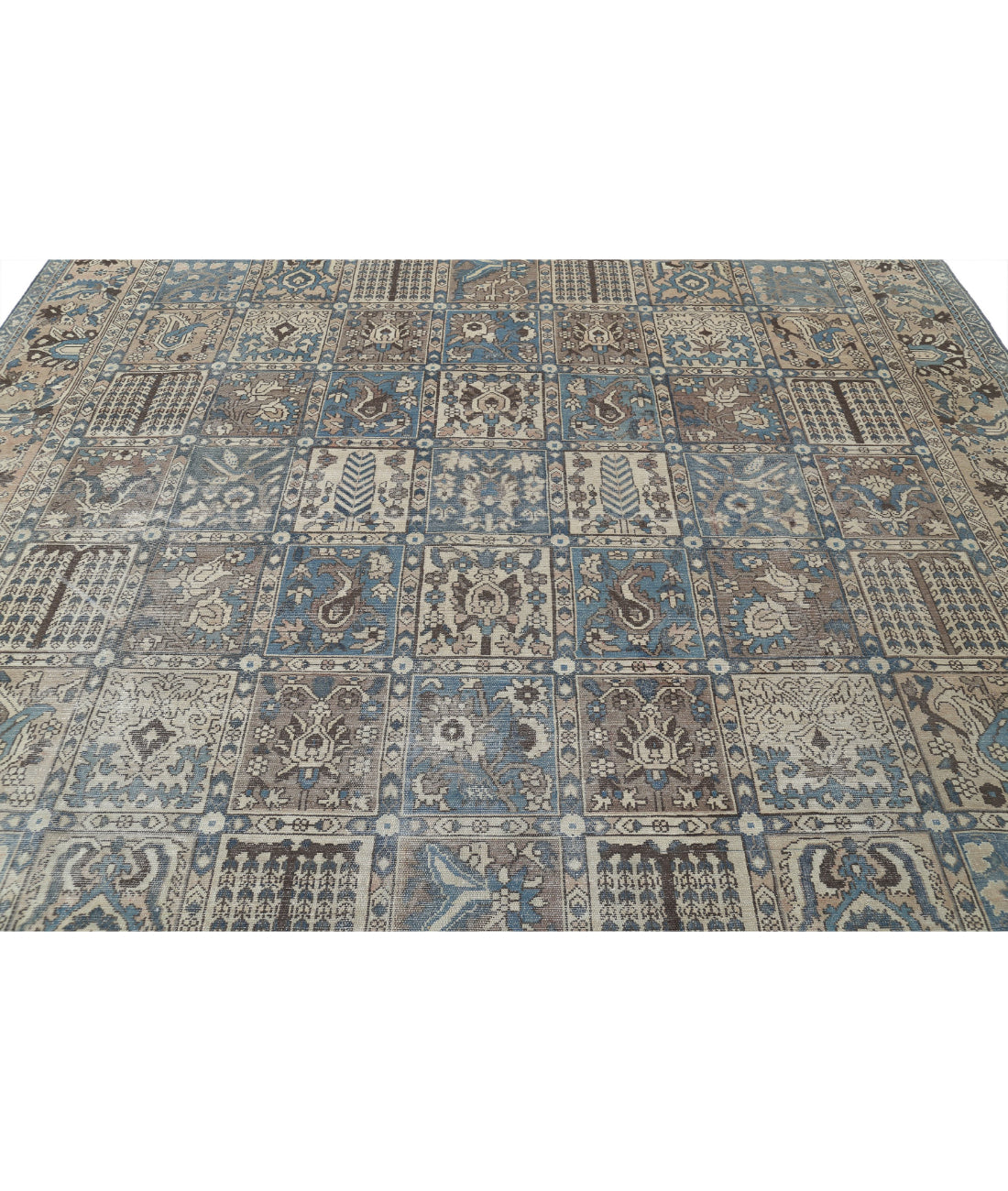 Vintage 9'7'' X 12'2'' Hand-Knotted Wool Rug 9'7'' x 12'2'' (288 X 365) / Blue / Taupe