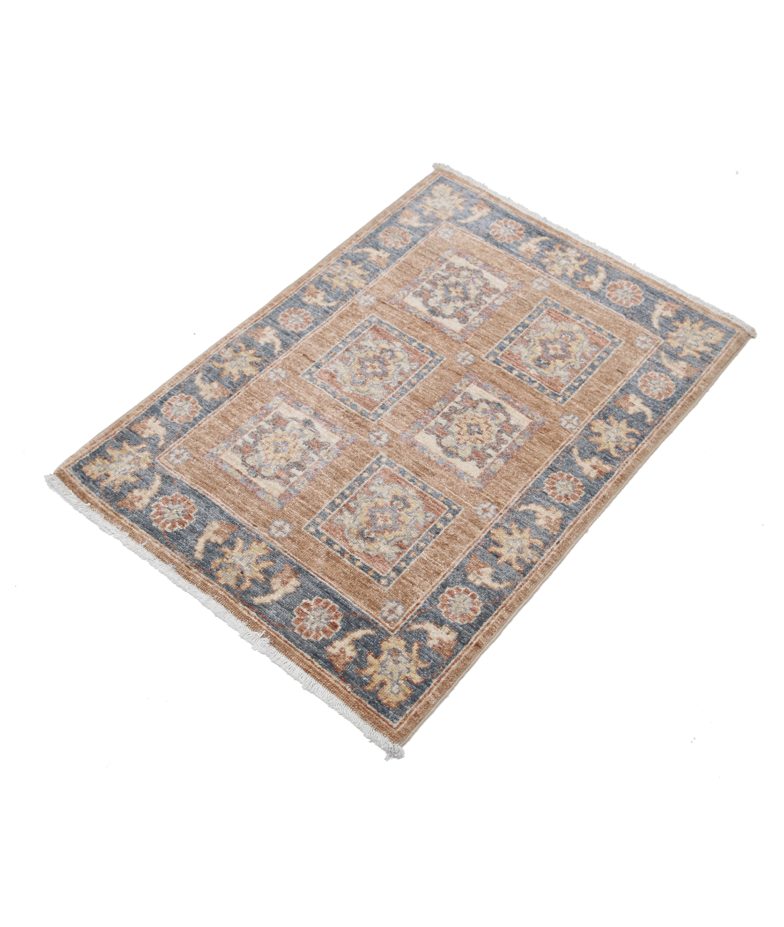 Hand Knotted Bakhtiari Wool Rug 2' 2" X 3' 1" 2' 2" X 3' 1" (66 X 94) / Brown / Grey