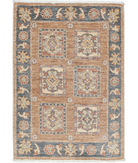 Hand Knotted Bakhtiari Wool Rug 2' 2" X 3' 1" 2' 2" X 3' 1" (66 X 94) / Brown / Grey