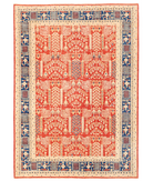 Hand Knotted Bakshaish Wool Rug 6' 2" X 8' 10" 6' 2" X 8' 10" (188 X 269) / Red / Blue
