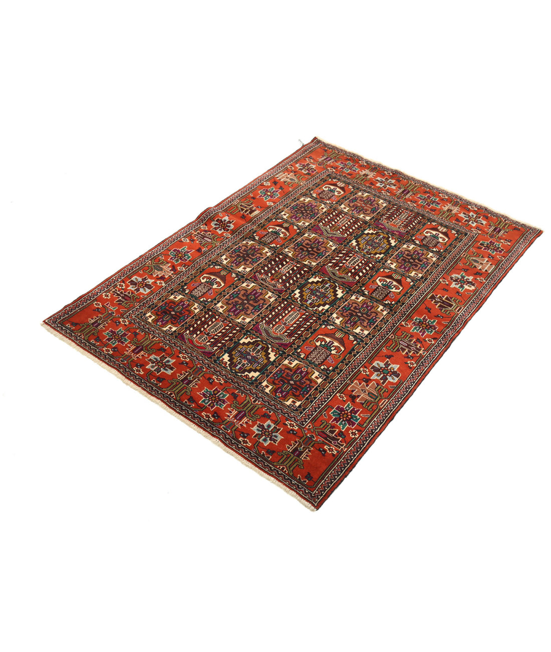 Baluch 3'3'' X 4'8'' Hand-Knotted Wool Rug 3'3'' x 4'8'' (98 X 140) / Multi / Rust