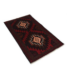 Baluch 2'8'' X 4'6'' Hand-Knotted Wool Rug 2'8'' x 4'6'' (80 X 135) / Red / N/A